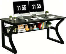 47'' Computer Desk Home Office Desk, Modern Computer Desk W/U Shaped Metal Frame picture