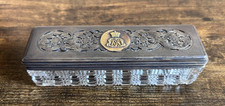 William IV Silver Gilt Crystal Vanity Box 1833 Antique Dresser Box picture