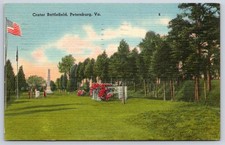 Colonial Heights Vintage Virginia Postcard PETERSBURG Crater Battlefield 1953 picture