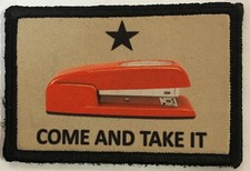 Come and Take it Office Space Red Stapler Morale Patch Funny Tactical Military picture