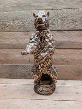 Vintage 1968 Ezra Brooks Whiskey Decanter Standing Brown Grizzly Bear - Empty picture