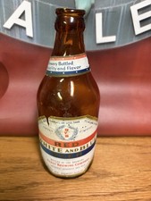 Pabst Beer Steinie Beer Bottle Old Red White And Blue Bottle Vintage 1930s picture