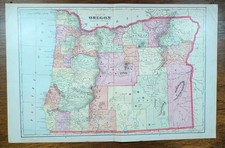 Vintage 1908 OREGON Map 22