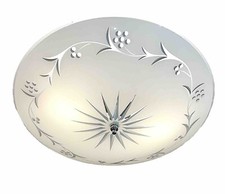 Vtg 1950s-70s MCM Retro Starburst Atomic Snowflake W/Vine Ceiling Light Fixture picture