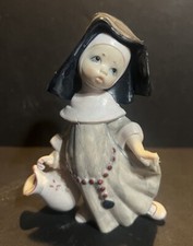 Vintage Simonetti Fontanini Italy Depose Nun Figurine Holding Pitcher #833 picture
