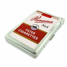 Vintage Image 60's Panama Cigarette Case w/Built in Lighter Metal Wallet picture