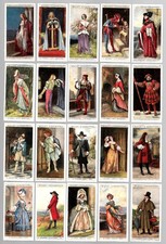 1929 W. D. & H. O. WILLS ENGLISH PERIOD COSTUMES 50 TOBACCO CARD SET picture