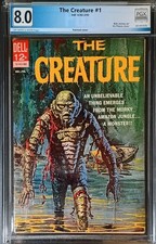 The CREATURE FROM THE BLACK LAGOON #1 Graded 8.0 DELL 1962. Rare In High-Grade picture
