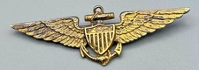 Pre-WWII Sterling Navy - USMC Aviator Pilot 2 3/4 Inch Wings Badge RARE picture