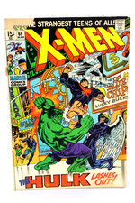 Uncanny X-Men #66 Original Team Last Issue Battles Hulk 1970 Marvel Comics FR/G- picture