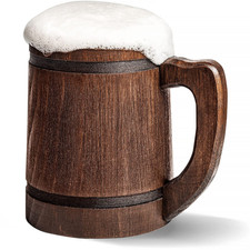 Hozprom 20 Oz Handmade Root Beer Stein 600 Ml - Flagon Metal Mugs Handle picture