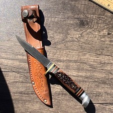 Vintage Western Boulder Colo 848B Bird and Trout Carbon Steel Knife Sheath Mint picture
