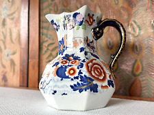 Antique Mason’s Pottery Hand Painted  Imari Style Octagon Ironstone Pitcher picture