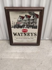 Vintage Watney's Red Barrel Mirrored Beer Advertising Wall Decor picture