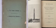 1891 antique VERMONT CENTENNIAL BENNINGTON BATTLE MONUMENT history genealogy picture