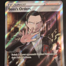 Pokémon TCG Boss's Orders Giovanni Rebel Clash Ultra Rare Full Art Holo picture