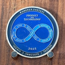 Forever Fastest Product Tech 2023 Double Sided Challenge Coin  M#39 picture
