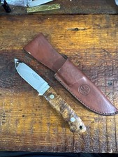 Vintage Beretta R. W Loveless design, Quince wood handle Fixed Blade Knife. picture