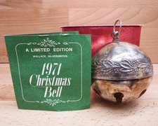 Wallace Silversmiths Limited Edition 1971 Silverplate Christmas Bell Ornament picture