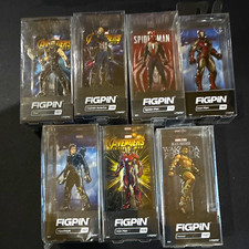 FiGPiN Marvel 7pc Pin set - Spiderman, Thor, Ironman, Namor picture