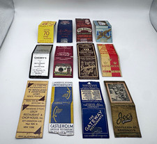12 Vintage Matchcovers Restaurant Hotel Lot Mostly NYC Brooklyn Louis Sherry picture