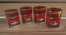Vintage Houze Art Seasons Greetings Double Old Fashioned Glasses picture