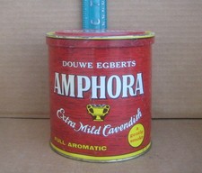 Vintage Amphora Douwe Egberts Extra Mild Cavendish Red Empty Tobacco Tin picture