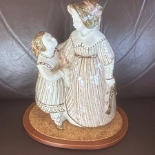 B & G BING & GRONDAHL FIGURINE Mother And Daughter 206 JC Signed Denmark W Stand picture