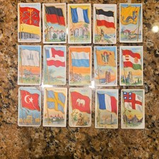 Lot of 15 1910-11 Recruit Backs T59 Flags of All Nations Tobacco Cards picture