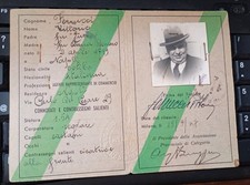 card naples national federation trade agents photo stamp signatures 1947 picture