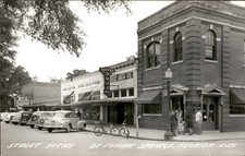 De Funiak Springs FL Street Scene c1930s-40s Real Photo Vintage Postcard bhn picture