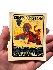 Vintage Knotts Berry Farm Ghost Town Water Decal California Lacquer Graph picture