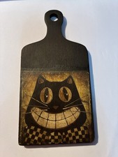 David’s David Harden Halloween Cat Folk Art Primitive Mini Bread Board picture