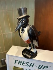 Vintage Advertising Figure Statue Mascot Old Crow Plastic Statue Classic Icon picture