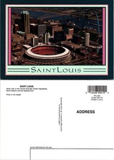Continental Busch Stadium Gateway Arch Saint Louis Missouri MO Postcard picture