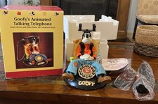 1990s Disney Telemania Goofy Animated Talking Telephone Phone Complete In Box picture