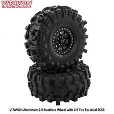 Vitavon Aluminum 2.9 Beadlock Wheel With 2.9 Tire For Axial SCX6,Sells as a pair picture