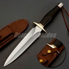 Custom-Made Stainless-Steel Randall Model 2 Dagger REPLICA w/ Black MICARTA Grip picture
