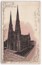 VTG 1905 St. Patrick's Cathedral New York City Postcard - Ellenville NY Postmark picture
