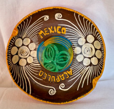 Vintage Mexico Hand Painted Sombrero Ash Tray from Acapulco #7085 picture