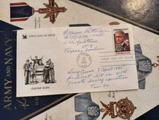 WWII SBD Pilot Lt (jg) WILLIAM W. PATTERSON VT-9 Scored hit on YAMATO Signed FDC picture