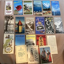Vintage 1950s Switzerland Travel Ephemera Tourist Brochures Guides Lot of 20 picture
