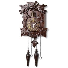 Kendal Handcrafted Linde Wood Cuckoo Clock w/ Night Silencer and Bird Decoration picture