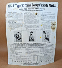 Vintage MSA Mine Safety Appliance Co. Gas Mask Instructions picture