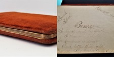 1889 antique AUTOGRAPH ALBUM landenberg kemblesville pa BESSIE HOWELL penmanship picture