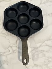 Vintage Jotul Cast Iron Aebleskiver 7 Hole Pan Danish Pancake Made In Norway picture