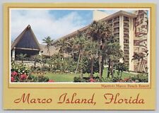 Marco Island Florida, Marriott Marco Beach Resort Hotel, Vintage Postcard picture