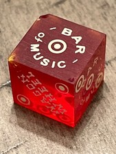 INFINITELY RARE Bar of Music / Wagon Wheel Club Casino dice joint TX 021825aEZDD picture