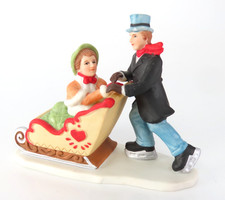 1991 Lefton Colonial Village Olivia & Jake Ardmore Porcelain Figure #00267 picture
