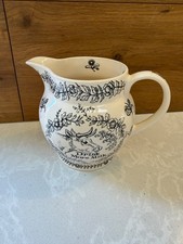 Emma Bridgewater Dairy Pitcher Black & White Ceramic Happy Cows Sweet Milk picture